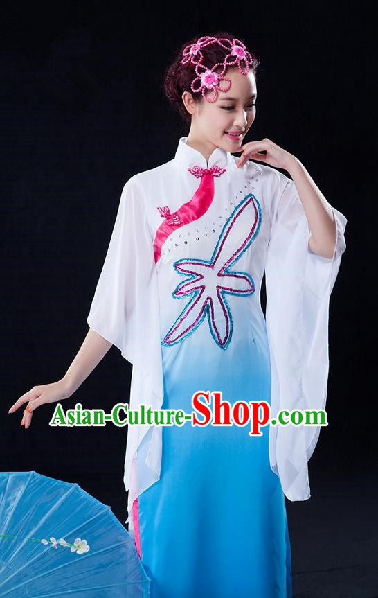 Traditional Chinese Yangge Fan Dancing Costume