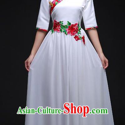 Traditional Chinese Classic Stage Performance Chorus Modern Dance Costumes Dress, Chorus Competition Costume, Compere Costumes for Women