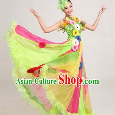 Traditional Chinese Modern Dancing Costume, Women Opening Dance Costume, Modern Dance Dress for Women