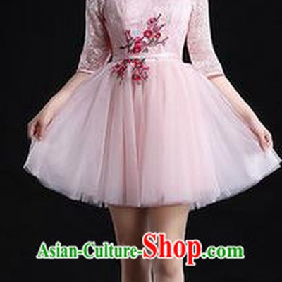 Traditional Chinese Classic Stage Performance Chorus Modern Dance Costumes Bubble Dress, Chorus Competition Costume, Compere Costumes for Women