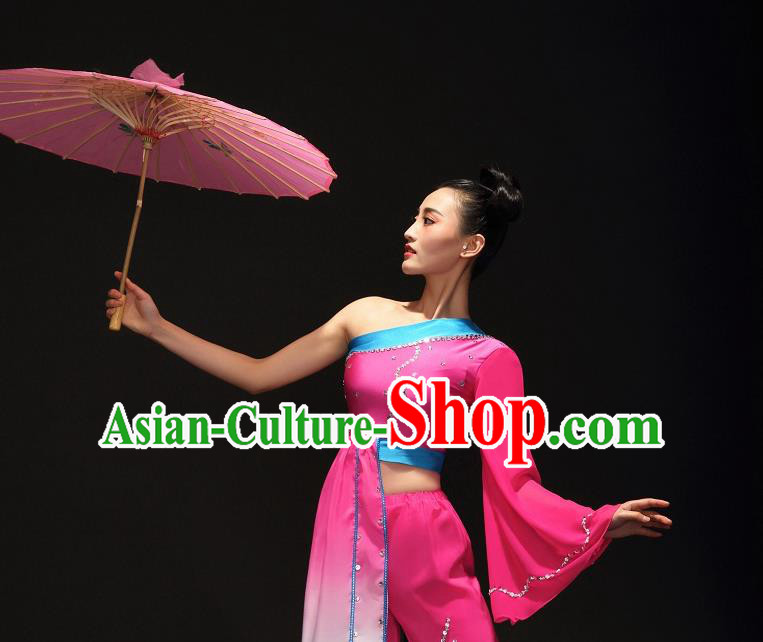 Traditional Chinese Yangge Fan Dancing Costume