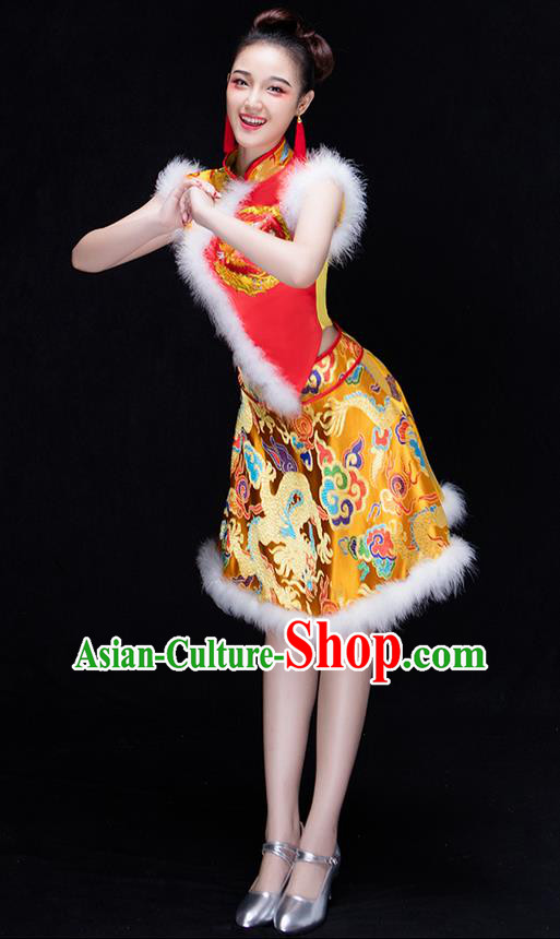 Traditional Chinese Yangge Fan Dancing Costume Traditional Chinese Yangge Fan Dancing Costume