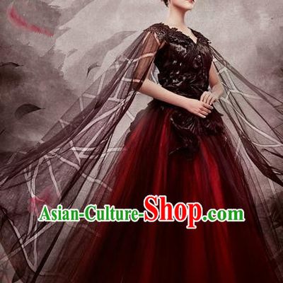 Traditional Chinese Ancient Emperess Costumes, Chinese Teleplay Ten great III of peach blossom Role Han Dynasty Imperial Emperess Queen Wedding Embroidery Clothes Complete Set for Women