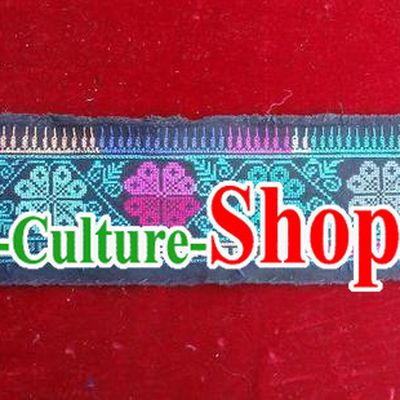 Traditional Chinese Miao Nationality Embroidery Belts, Hmong Handmade Embroidery Belt for Women