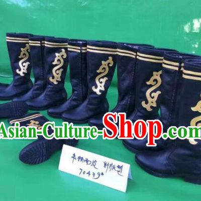 Traditional Chinese Minority Mongol Nationality Ethnic Minorities Mongolian Dance Cowhide Boots Mongolian Knee Boots Jockey Boots Tanks Boots