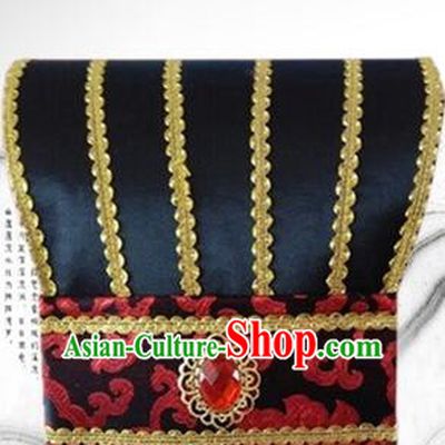 Ancient Chinese Play Property Head Wear Chinese Traditional Style Emperor Hat Officials Tiara Han Fu Head Wearing