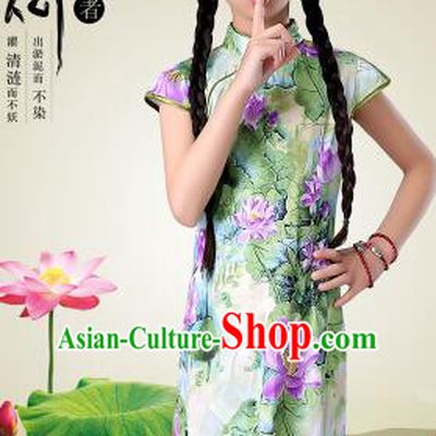 Qi Pao For Girls Cheongsam For Children Play Stage Costume Chinese Traditional style Princess Dress