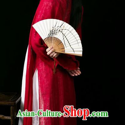 Traditional Classic Women Clothing, Traditional Chinese Style Yarn Hanfu, Classic Long Cape Cardigan, Long Yarn Coat