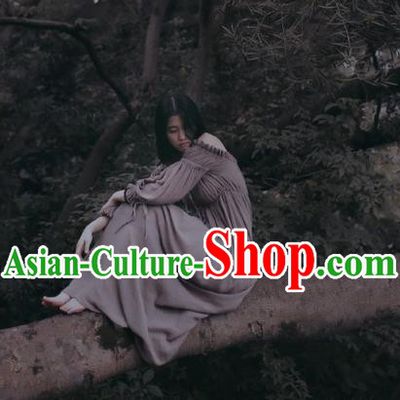 Traditional Classic Women Clothing, Traditional Classic Elegant Double Yarn Brought Restoring Boat Neck Even Garment Skirt