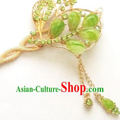 Hairpins Ancient Korean Style Women Hair Clasp Bride Head Wear Up Do Green