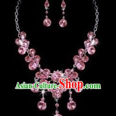 Ancient Style Accessories Necklace Chain Ear Wearing Set Wedding Decorating Jing Hong WU Empresses in the Palace Pink