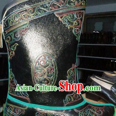 Traditional Chinese Minority Mongol Nationality Ethnic Minorities Mongolian Dance Cowhide Boots, Mongolian Gourd Peel Bottom Knee Boots Handmade Jockey Boots Tanks Boots for Men