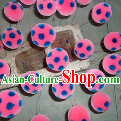 Peking Opera Head Wear Pompoms Accessories Pendant 6.3cm Multiple Colors