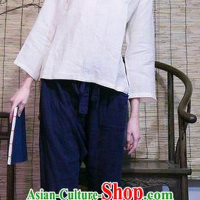 Traditional Classic Women Costumes, Traditional Classic Chinese Hanfu Double Yarn Leisure Pants Low-Waist Trousers Crotch Trousers