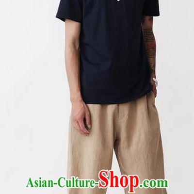 Traditional Chinese Linen Tang Suit Men Shorts, Chinese Ancient Costumes Linen Short Pants for Men