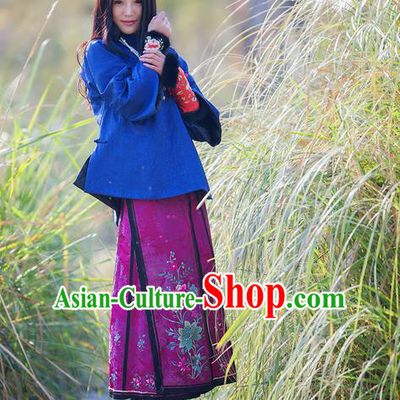 Traditional Classic Women Clothing, Traditional Classic Chinese Real Silk Brocade Thin Cotton-Padded Clothes Chinese Cotton-Padded Jacket Republic Of China Female Costomes