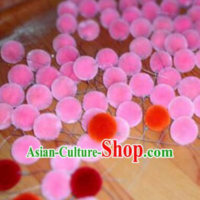Peking Opera Head Wear Pompoms Accessories Pendant 2.5cm Rose Red