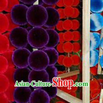 Peking Opera Head Wear Pompoms Accessories Pendant 2.5cm Purple