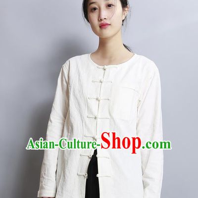 Traditional Chinese Female Costumes, Chinese Acient Hanfu Clothes, Chinese Cheongsam, Tang Suits Plate Buttons Blouse for Women