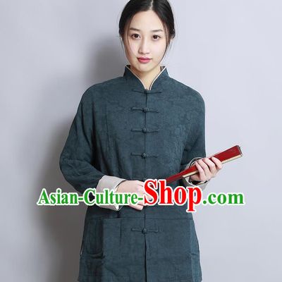 Traditional Chinese Female Costumes, Chinese Acient Hanfu Clothes, Chinese Cheongsam, Tang Suits Plate Buttons Blouse for Women