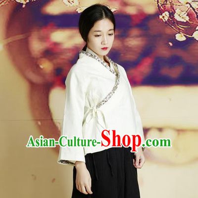 Traditional Chinese Female Costumes, Chinese Acient Hanfu Clothes, Chinese Cheongsam, Tang Suits Plate Buttons Blouse for Women