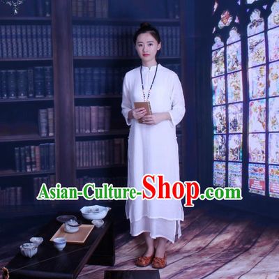 Traditional Chinese Female Costumes, Chinese Acient Clothes, Chinese Mandarin Cheongsam, Tang Suits Plate Buttons Dress for Women