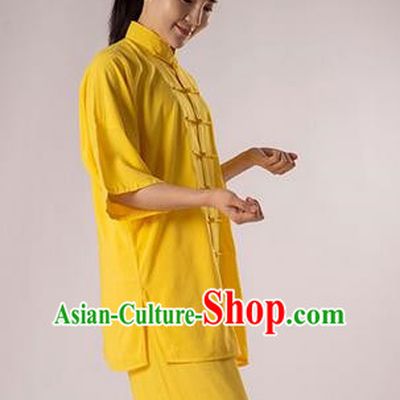 Top Noil Poplin Kung Fu Costume Martial Arts Kung Fu Training Uniform Gongfu Shaolin Wushu Clothing Tai Chi Taiji Teacher Suits Uniforms for Women