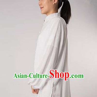 Top Noil Poplin Kung Fu Costume Martial Arts Kung Fu Training Uniform Gongfu Shaolin Wushu Clothing Tai Chi Taiji Teacher Suits Uniforms for Women