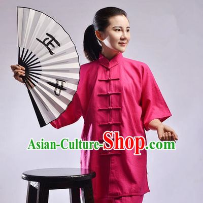 Top Linen Kung Fu Costume Martial Arts Kung Fu Training Uniform Gongfu Shaolin Wushu Clothing Tai Chi Taiji Teacher Suits Uniforms for Women