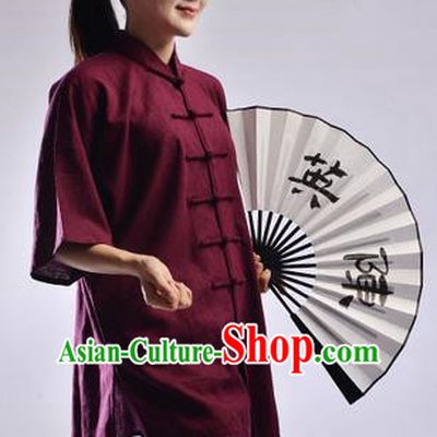 Top Linen Kung Fu Costume Martial Arts Kung Fu Training Uniform Gongfu Shaolin Wushu Clothing Tai Chi Taiji Teacher Suits Uniforms for Women