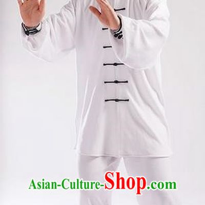 Traditional Chinese Linen Kung Fu Costume Martial Arts Kung Fu Training Uniform Tang Suit Gongfu Shaolin Wushu Clothing Tai Chi Taiji Teacher Suits Uniforms for Men