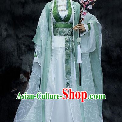 Chinese Ancient Cosplay Costumes, Chinese Traditional Embroidered Royal Prince Clothes, Ancient Chinese Cosplay Swordsman Knight Costume Complete Set for Men