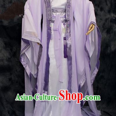 Chinese Ancient Cosplay Costumes, Chinese Traditional Embroidered Prince Clothes, Ancient Chinese Cosplay Swordsman Knight Costume Complete Set For Men