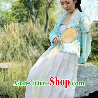 Traditional Chinese Song Dynasty Palace Lady Embroidered Costume, Asian China Ancient Imperial Concubine Hanfu Clothing for Women