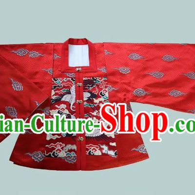 Traditional Chinese Ming Dynasty Young Lady Embroidered Costume Red Blouse, Asian China Ancient Hanfu Clothing for Women