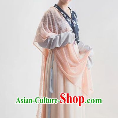 Traditional Chinese Tang Dynasty Imperial Concubine Embroidered Costume, Asian China Ancient Hanfu Dress Clothing for Women