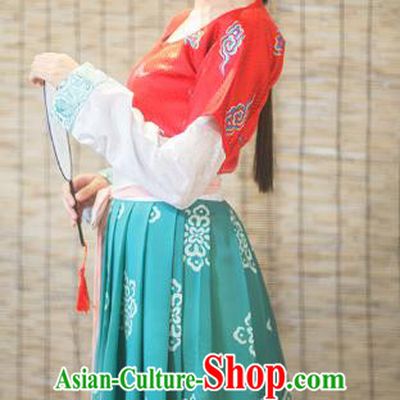 Traditional Chinese Tang Dynasty Imperial Princess Embroidered Costume, Asian China Ancient Hanfu Young Lady Dress Clothing