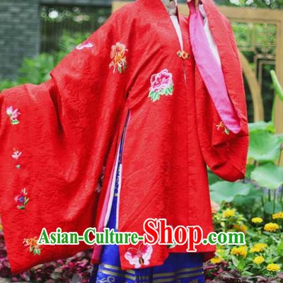 Traditional Chinese Ming Dynasty Empress Wedding Embroidered Costume, Asian China Ancient Hanfu Bride Dress Clothing for Women