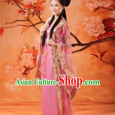 Traditional Ancient Chinese Palace Lady Fairy Costume, Asian Chinese Tang Dynasty Imperial Consort Dress Clothing for Women
