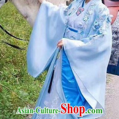 Traditional Chinese Han Dynasty Palace Lady Costume, Asian China Ancient Imperial Princess Embroidered Clothing for Women