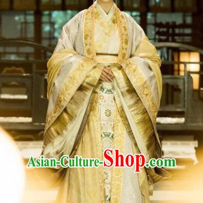Traditional Chinese Qin Dynasty Imperial Empress Costume, Asian China Ancient Queen Mother Tailing Embroidered Clothing for Women