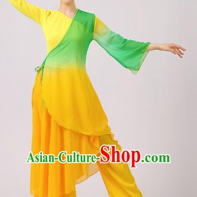 Traditional Chinese Yangge Dance Costume, Folk Fan Dance Green Uniform Classical Dance Clothing for Women