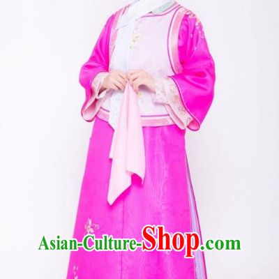 Traditional Chinese Ancient Palace Lady Costume and Handmade Headpiece Complete Set, Asian China Qing Dynasty Manchu Princess Embroidered Clothing