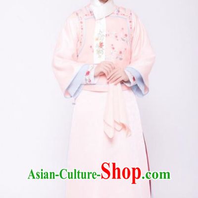 Traditional Chinese Ancient Palace Lady Costume, Qing Dynasty Manchu Princess Embroidered Clothing and Handmade Headpiece Complete Set