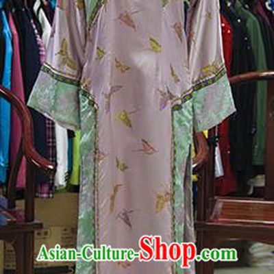 Traditional Ancient Chinese Manchu Palace Lady Pink Costume, Asian Chinese Qing Dynasty Princess Embroidered Dress Clothing for Women