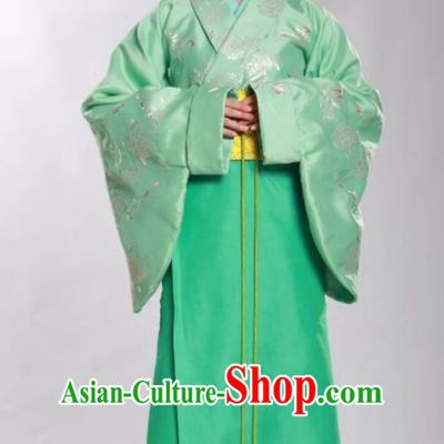 Asian China Han Dynasty Princess Costume and Headpiece Complete Set, Traditional Chinese Ancient Palace Lady Clothing for Women