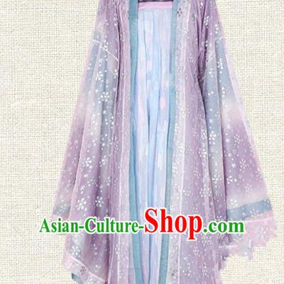 Asian China Tang Dynasty Palace Lady Princess Costume Embroidered Clothing Complete Set, Traditional Ancient Chinese Elegant Hanfu for Women