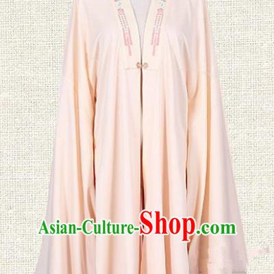 Asian China Ming Dynasty Imperial Princess Clothing Embroidered Pink Blouse, Traditional Ancient Chinese Palace Lady Hanfu Clothing for Women