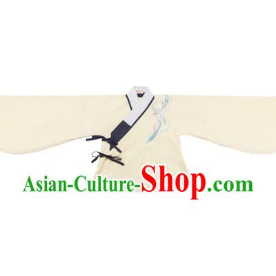 Asian China Ming Dynasty Palace Lady Embroidered Costume, Traditional Ancient Chinese Elegant Hanfu Blouse and Navy Skirt for Women