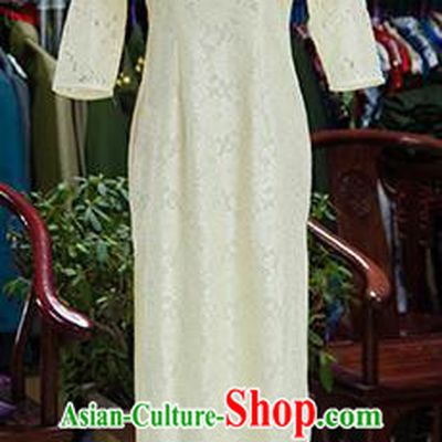 Traditional Ancient Chinese Republic of China White Cheongsam, Asian Chinese Chirpaur Printing Silk Qipao Dress Clothing for Women